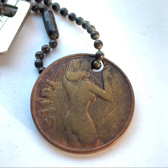 HEADS OR TAILS🎄ANTIQUE Coil Lucky Keychain🎄 - Picture 1 of 2